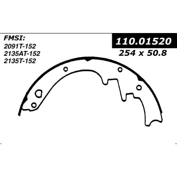 Centric Parts Centric Brake Shoes, 111.01520 111.01520 - main